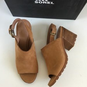 NIB Sorel Nadia Slingback suede sandals